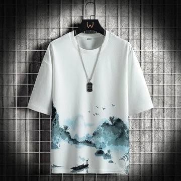 White stylish T shirt for boys with braclet