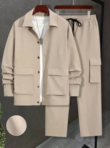 Cream shirt with trouser for boys casual wears