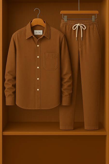 Brown shirt with trouser for mens